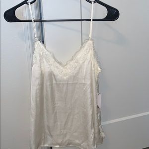 Lacey white tank top